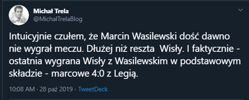WTEDY ostatni raz Wisła wygrała z Wasilewskim w składzie! :D